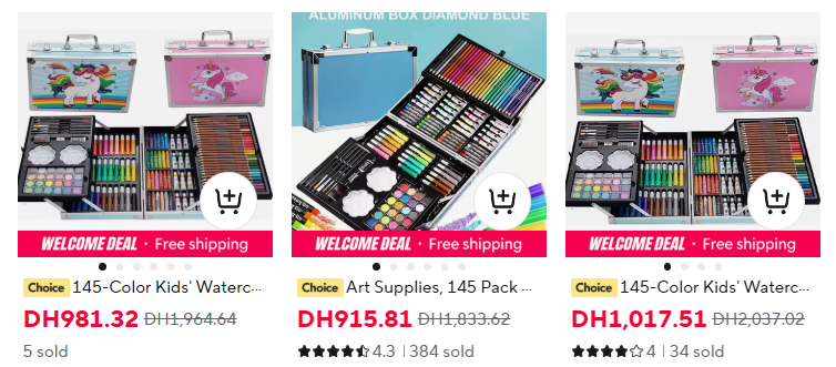 Capture de prix AliExpress fournie